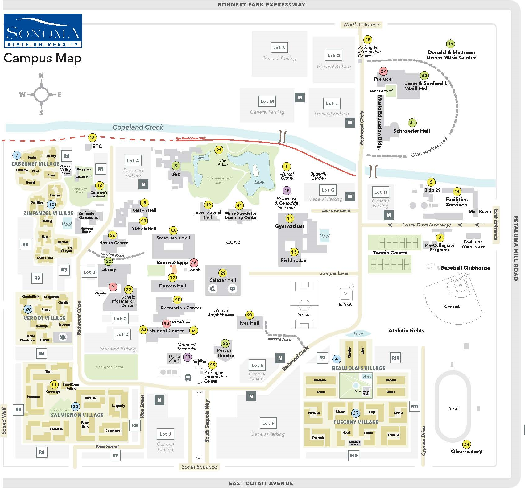 Campus Image Map Admissions At Sonoma State University Campus Image Map Admissions At Sonoma State University