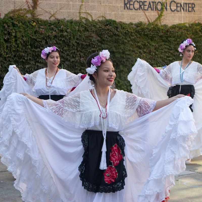 Hispanic club dancing at the seawolf plaza