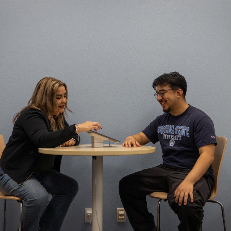 Marin students at SSU admissions
