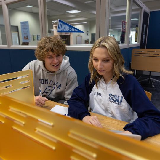 students looking at appeals information
