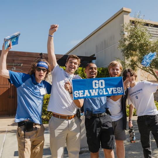 Students and recruiters cheering at decision day