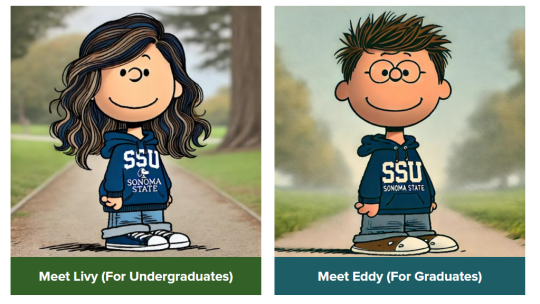 Livy and Eddy cartoon characters